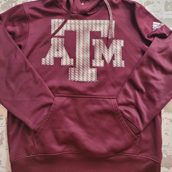 2312 Adidas Texas A&M Hooded Sweatshirt Men's Size Medium - Picture 1 of 5